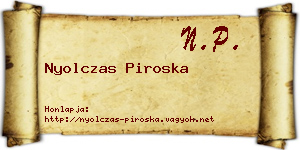 Nyolczas Piroska névjegykártya