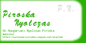 piroska nyolczas business card